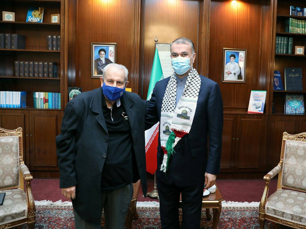 خداحافظی سفیر فلسطین با امیرعبداللهیان