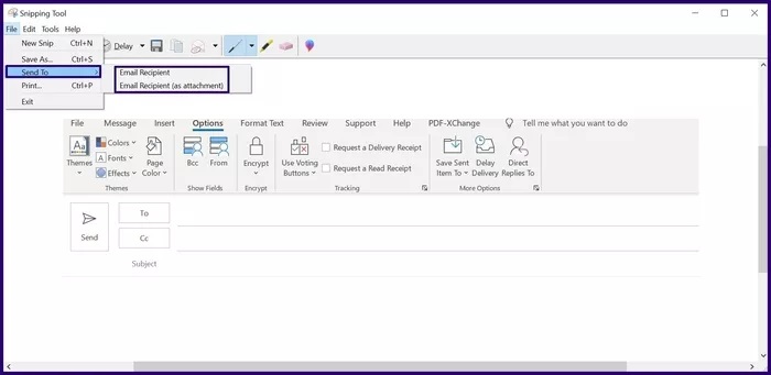 3 راهکار برای اسکرین شات در Microsoft Outlook