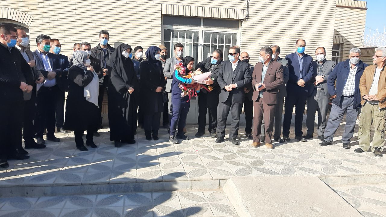 مراسم استقبال از قهرمان فریمانی مسابقات کشتی آلیش قرقیزستان