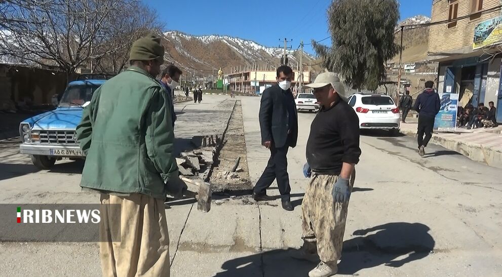 اجرای طرح بهسازی مبلمان شهری در دیشموک