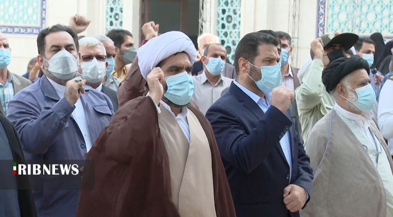 اجتماع ساکنان کیش در حمایت از مردم مظلوم یمن