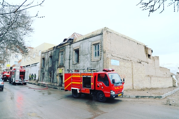 خانه تاریخی و اثر ملی در زنجان طعمه حریق شد
