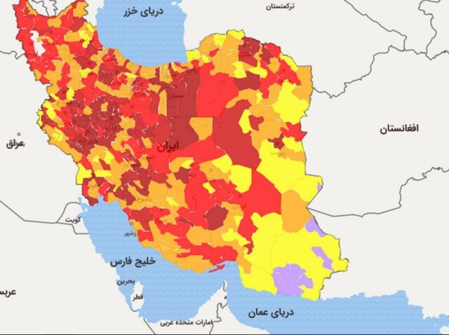 کرونا در ۱۵ استان نزولی شد