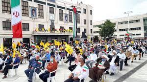 تجمع مشهدیها در حمایت از مقاومت فلسطین تجمع مشهدیها در حمایت از مقاومت فلسطین