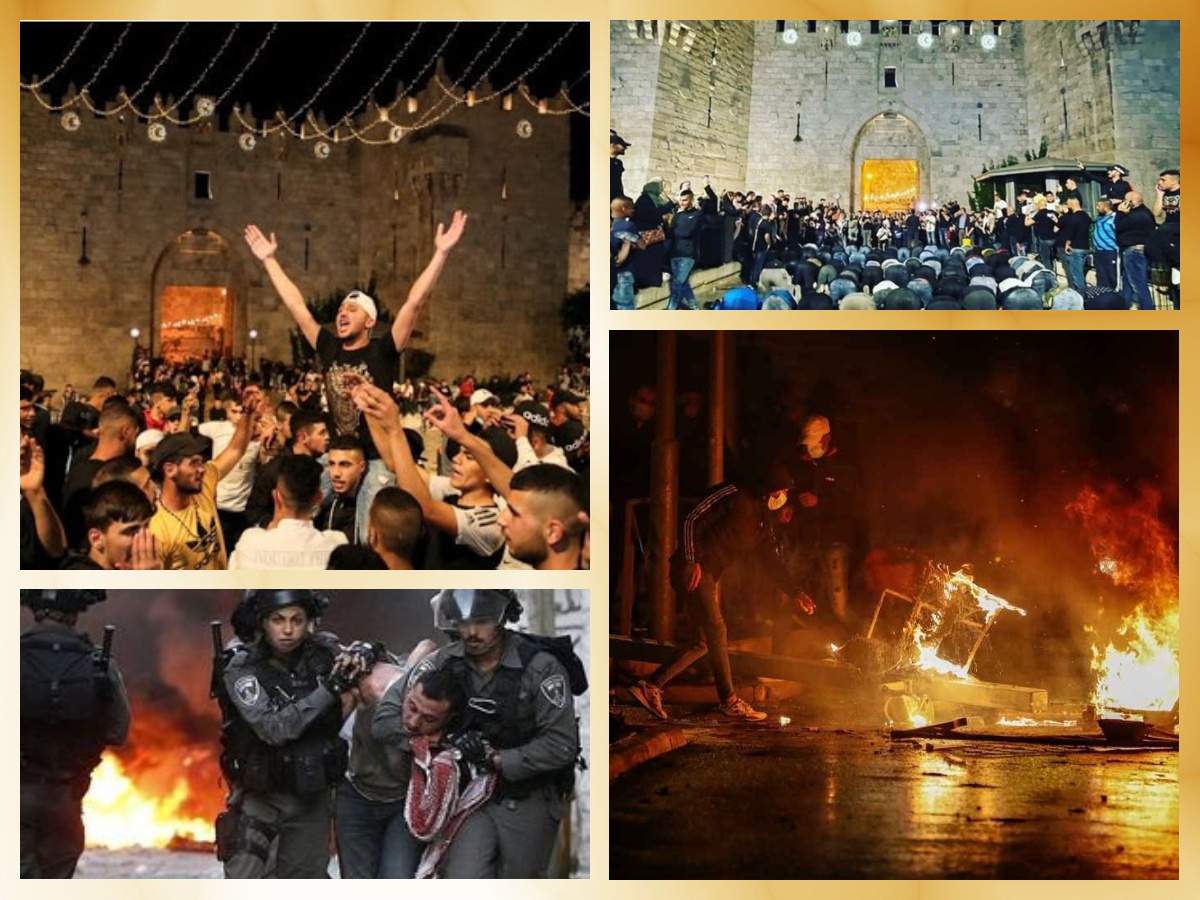 ادامه حضور جوانان فلسطینی در باب العامود