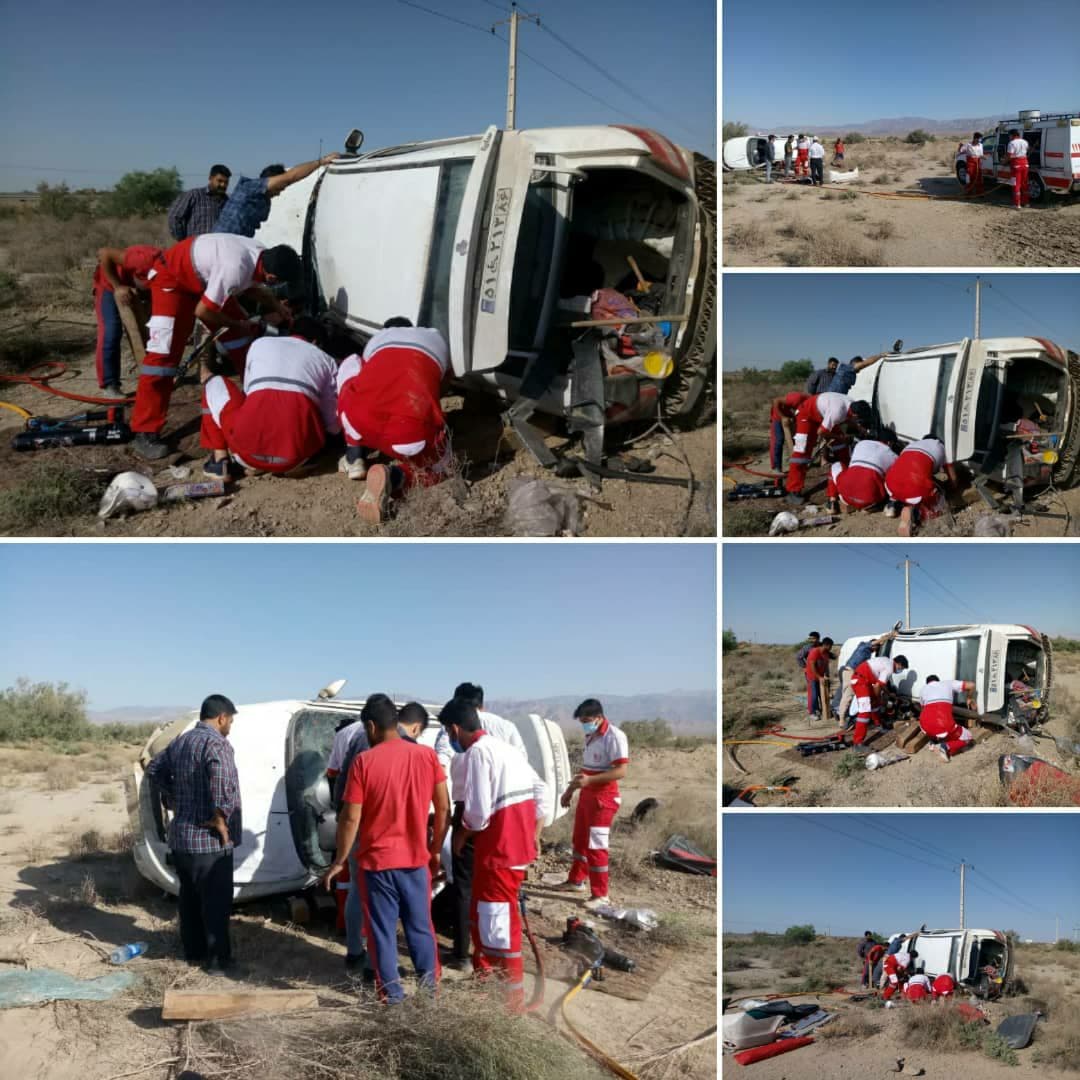 واژگونی خودروی سواری در شاهرود با ۳ مصدوم