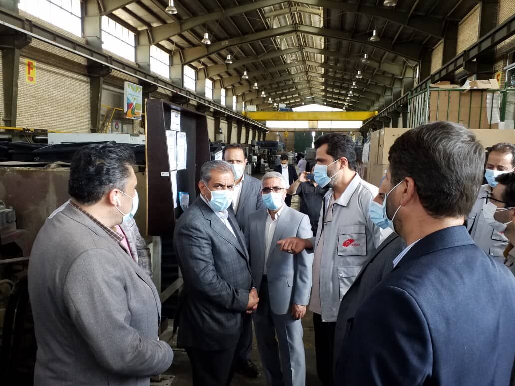 بازدید استاندار قزوین از چند واحد تولیدی و صنعتی در شهرستان البرز