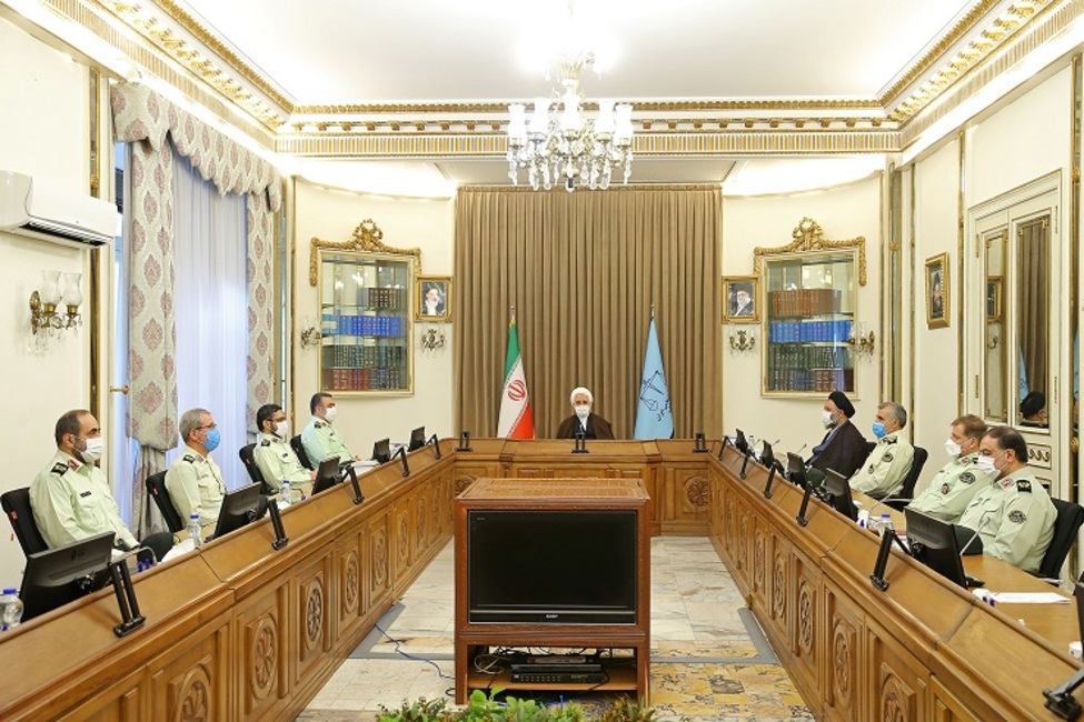 دیدار فرماندهان نیروی انتظامی با رئیس قوه قضاییه