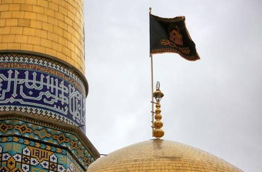 حرم مطهر رضوی سیاهپوش شهادت امام محمد باقر (ع)