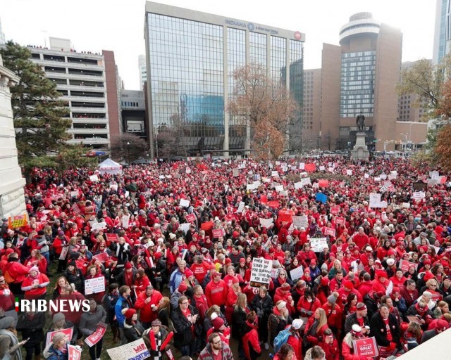  اعتصاب معلمان در آمريکا