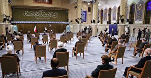 آخرین دیدار رئیس‌جمهور و هیئت دولت دوازدهم با رهبر انقلاب