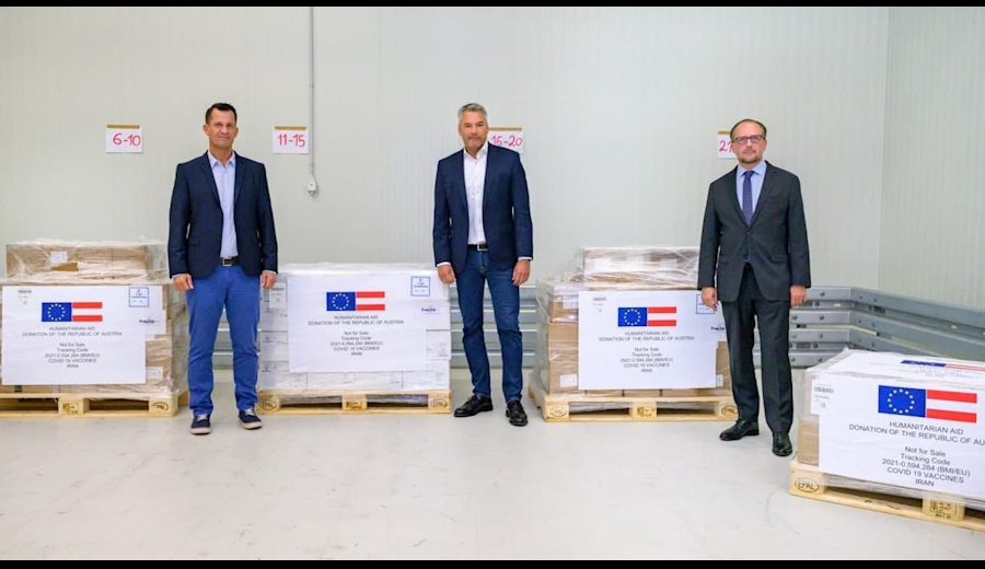 اتریش یک میلیون دوز واکسن به ایران اهدا می‌کند
