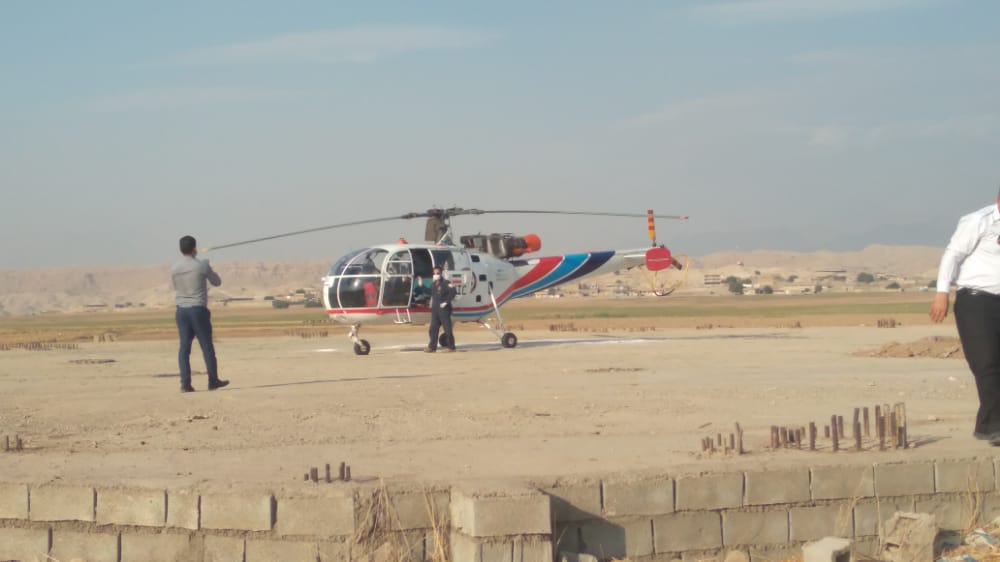 امداد رسانی هوایی به بانوی ۶۲ ساله در لالی امداد رسانی هوایی به بانوی ۶۲ ساله در لالی