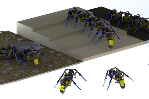 ربات‌های مورچه‌ای متصل شونده از موانع عبور می‌کنند