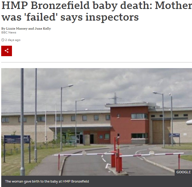 افزایش مرگ نوزادان زنان زندانی در انگلیس