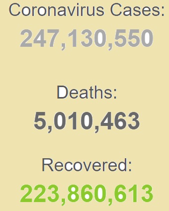 شناسایی بیش از ۲۴۶ میلیون بیمار کرونایی در جهان شناسایی بیش از ۲۴۶ میلیون بیمار کرونایی در جهان