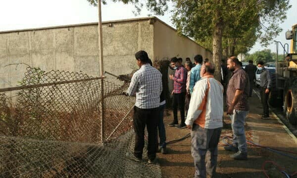 آزاد سازی فنس پایگاه هوایی بوشهر برای ایجاد جاده سلامت