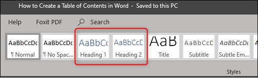 نحوه ایجاد و به روز رسانی فهرست مطالب در Microsoft Word نحوه ایجاد و به روز رسانی فهرست مطالب در Microsoft Word