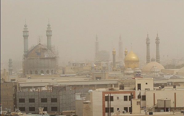 استقرار جو پایدار و افزایش آلودگی هوا در قم