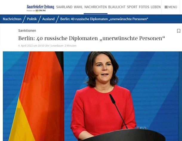 روسیه: اخراج دیپلمات‌های روس از آلمان را بی پاسخ نمی‌گذاریم