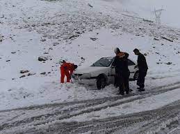 بارش برف در منطقه برف گیر تاراز اندیکا