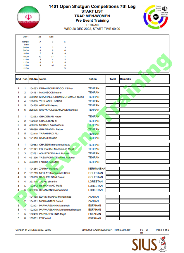 مرحله هفتم مسابقات آزاد اهداف پروازی برگزار می‌شود