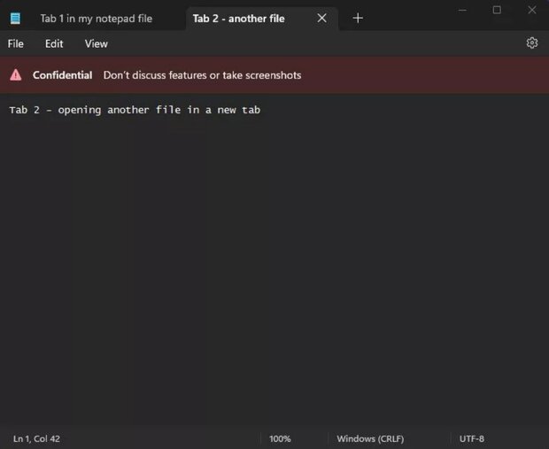 حاج آقایی// ویژگی جدید نوت پد مایکروسافت فاش شد