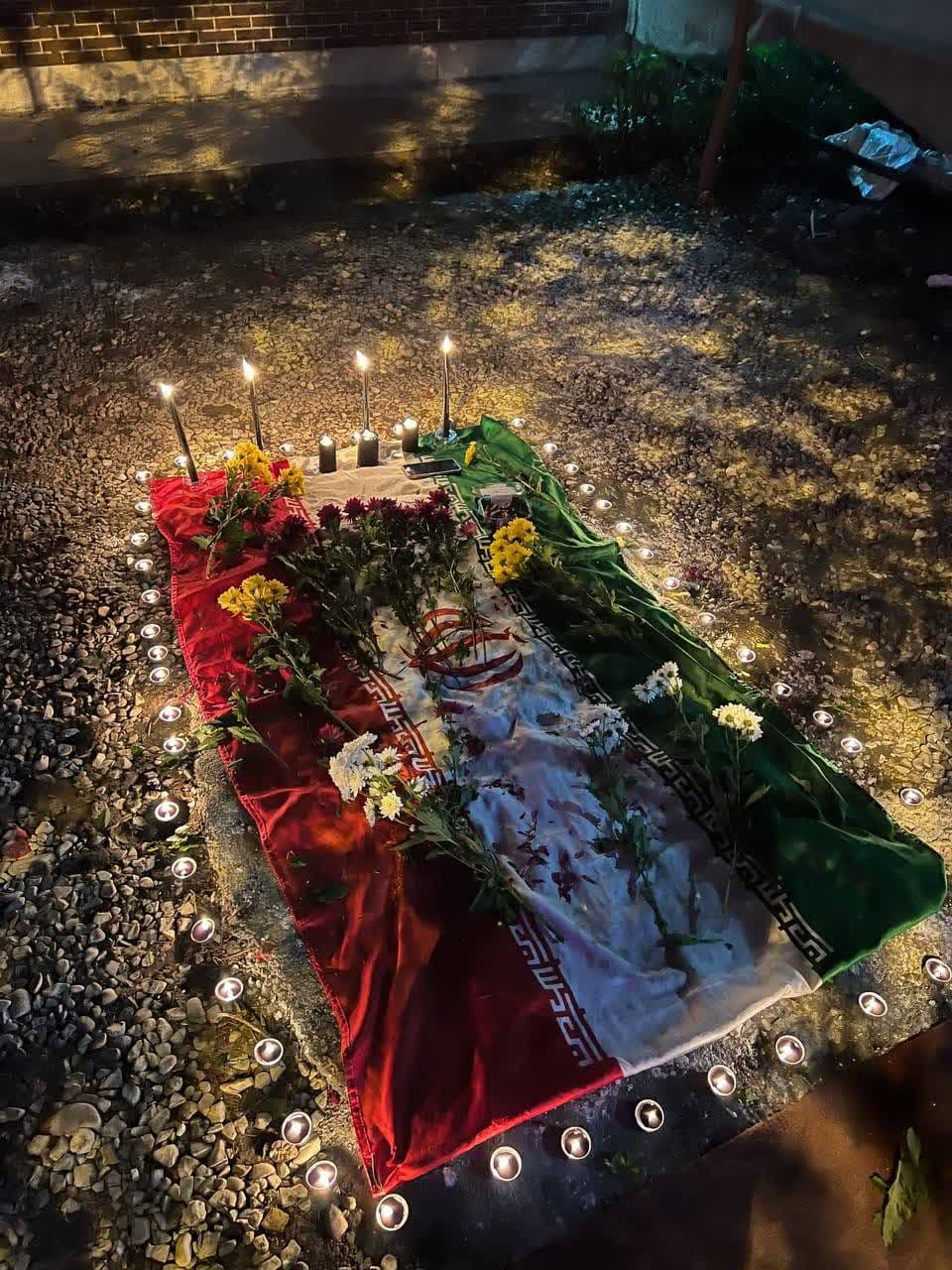 تدفین پیکر یک شهید گمنام در صداوسیمای مازندران