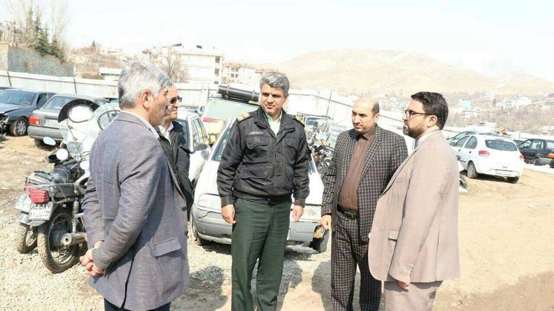 بازدید رئیس دادگستری از پارکینگ‌های توقیفی لواسان