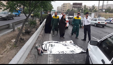 فوت عابر پیاده در برخورد کامیون با وی فوت عابر پیاده در برخورد کامیون با وی