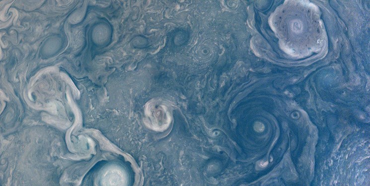 ثبت تصویری زیبا از گرداب نزدیک به شمال سیاره مشتری ثبت تصویری زیبا از گرداب نزدیک به شمال سیاره مشتری