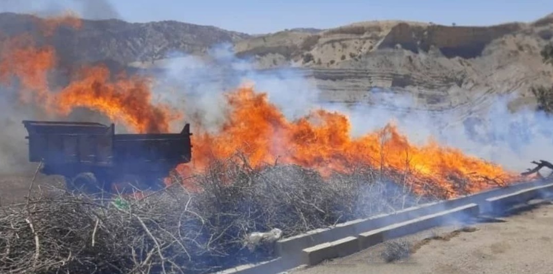 آتش سوزی در روستای پارده چوار