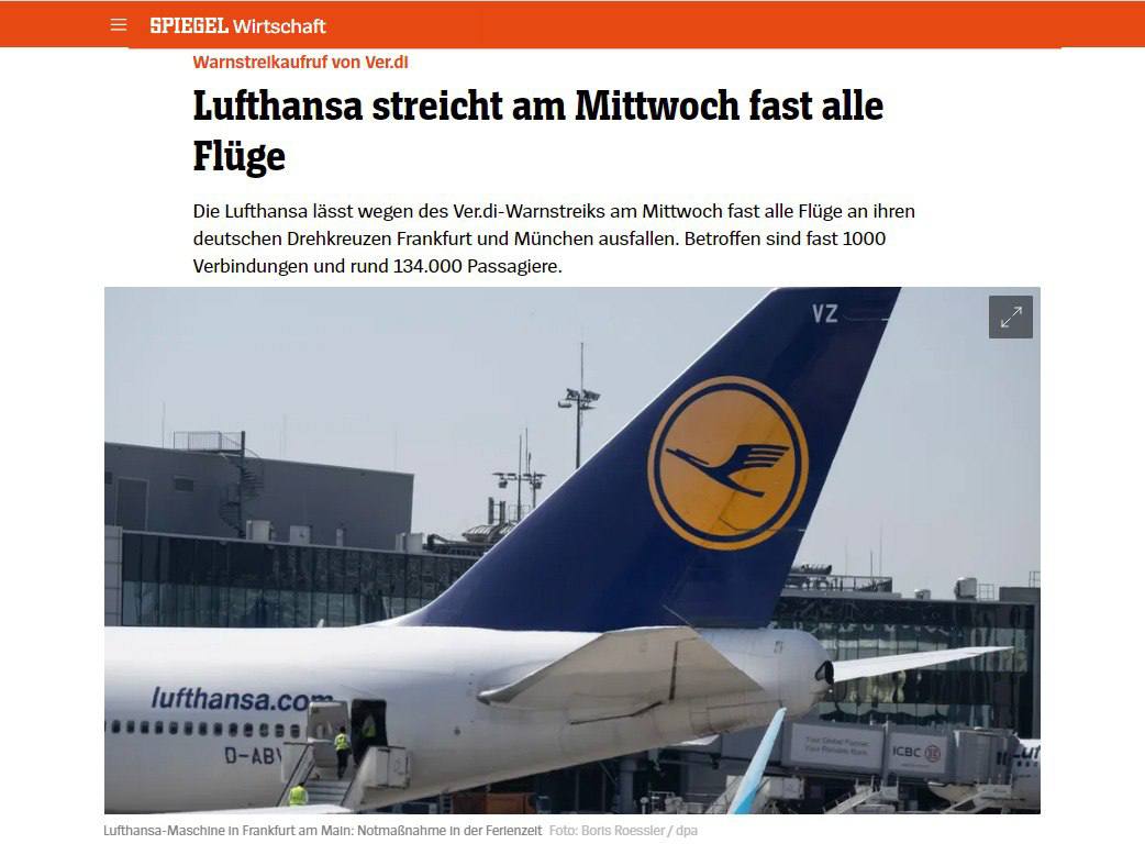 لغو پروازهای لوفتانزا به دلیل اعتصاب کارکنان لغو پروازهای لوفتانزا به دلیل اعتصاب کارکنان