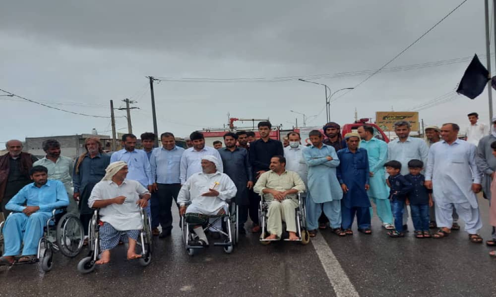 برگزاری مسابقه ویلچررانی معلولان در بخش لیردف جاسک