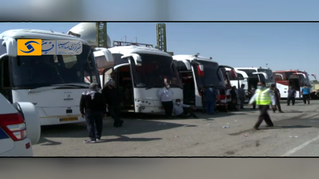 تاکنون بیش از هفت هزار نفر با اتوبوس از قزوین به مهران اعزام شدند + فیلم