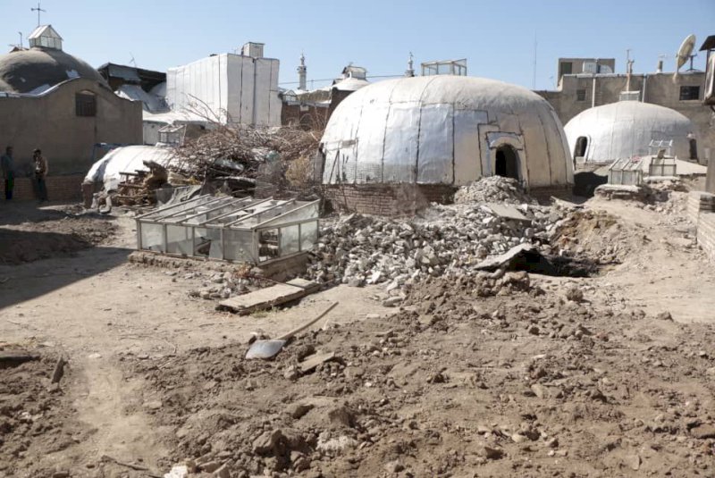 ادامه مرمت حمام آخوند ارومیه