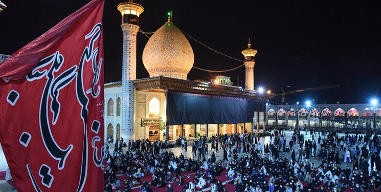 حرم مطهر شاهچراغ (ع)  غرق در عزا و ماتم
