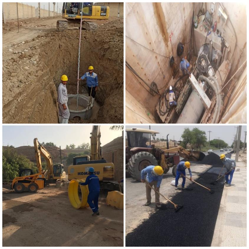 بهره برداری از طرح های فاضلاب در اهواز و ۲ شهر خوزستان