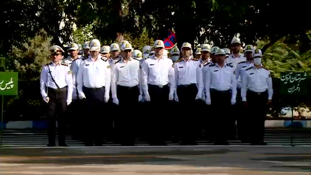 مراسم صبحگاه مشترک نیروی انتظامی در قزوین