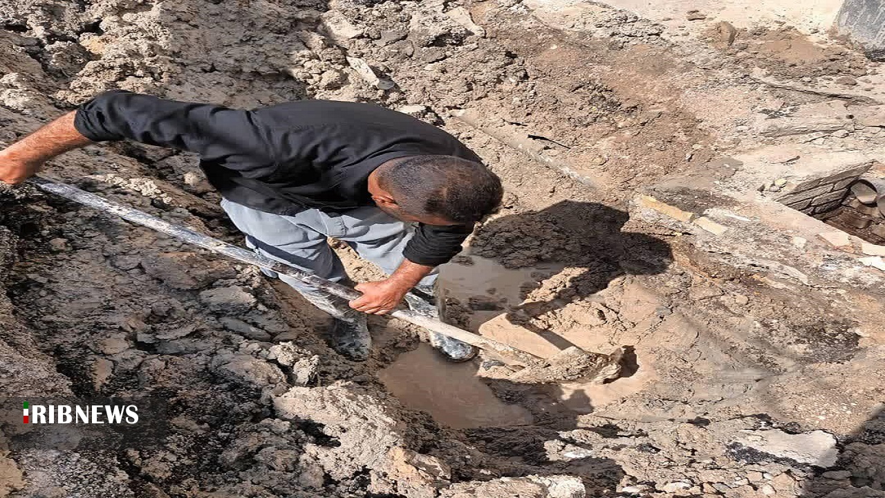 رفع شکستگی لوله انتقال آب