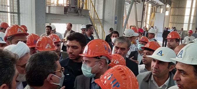 بازدید رئیس مجلس از آلومینیوم جنوب در لامرد