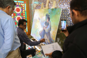 کارگاه نقاشی قرمز پررنگ در شیراز