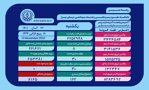 بستری ۳۰ بیمار جدید مبتلا به کرونا در فارس