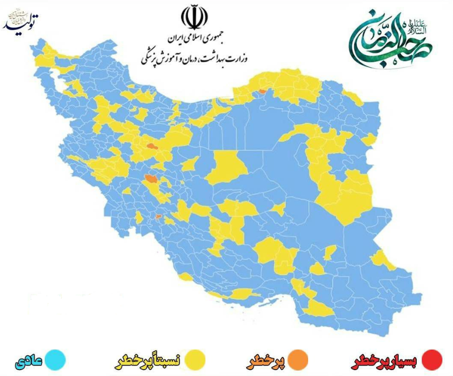 بازگشت رنگ زرد به نقشه کرونایی بوشهر