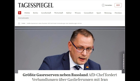 رییس یک حزب آلمانی خواستار خرید گاز از ایران شد