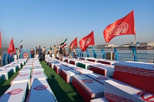 پیکر ۱۱۱ شهید دفاع مقدس وارد آبادان می‌شود