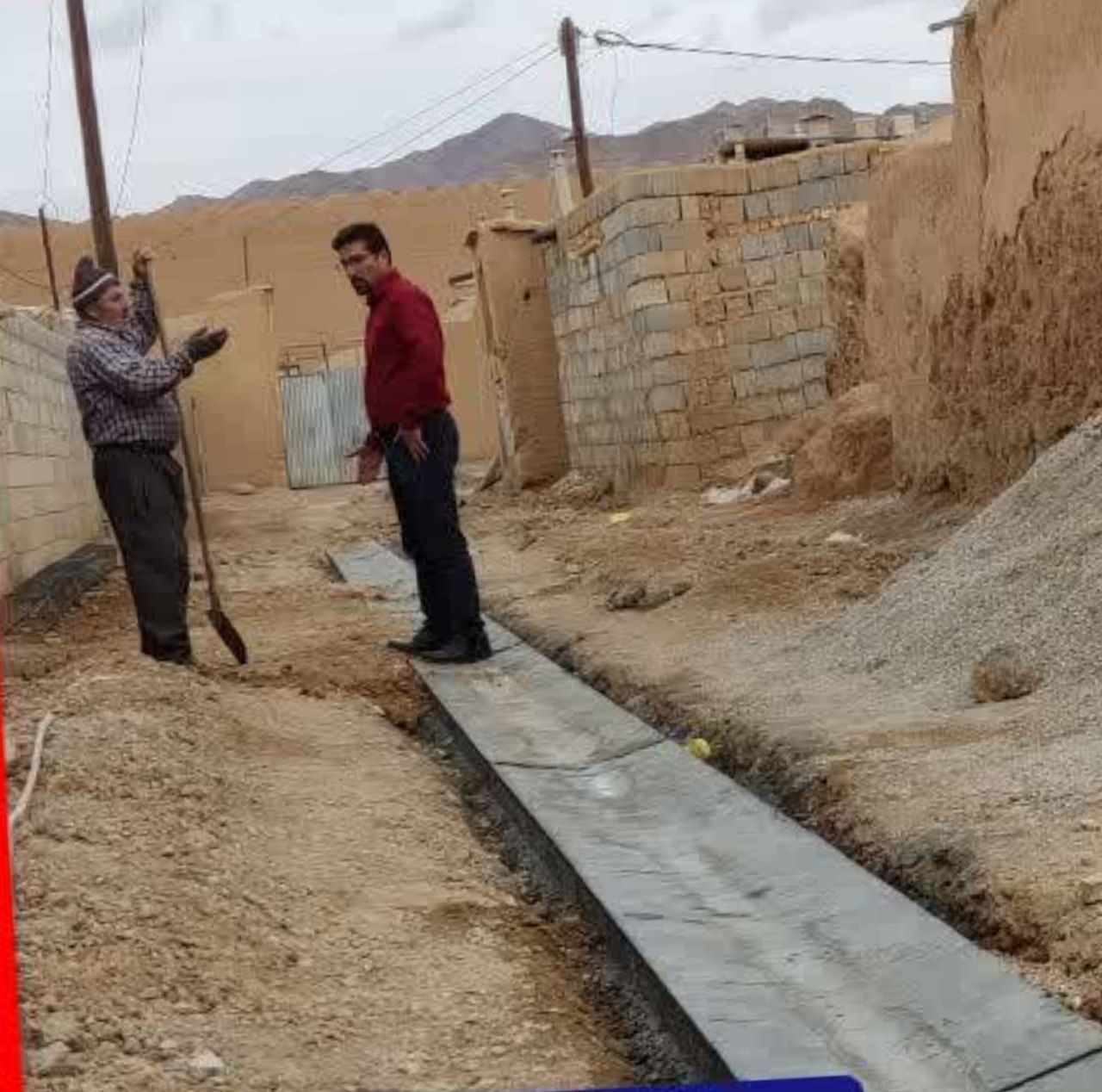 اجرای طرح دفع آب‌های سطحی روستای امیرآباد در آباده