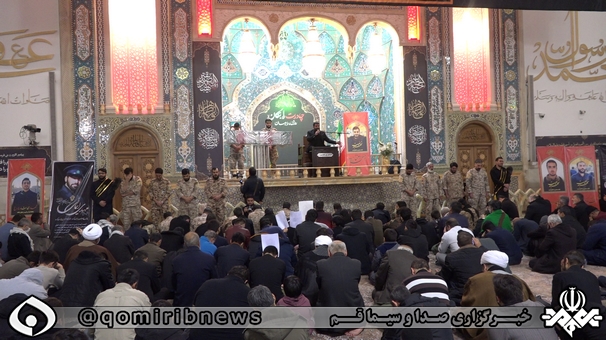 وداع با پیکر طلبه شهید مدافع امنیت