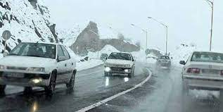 بارش برف و باران در محور‌های ۷ استان