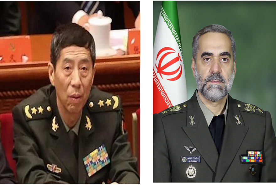 تبریک امیر سرتیپ آشتیانی به وزیر دفاع جدید چین